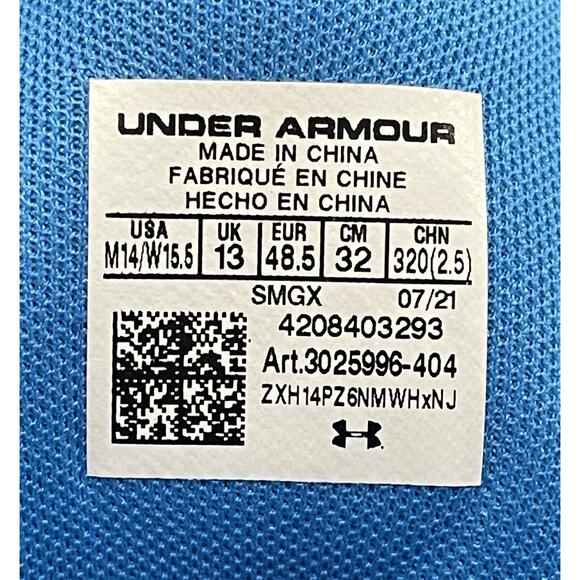 New Men’s Sz 14 Under Armour UA HOVR Havoc 4 Clone Basketball Shoes Blue. - Picture 6 of 6